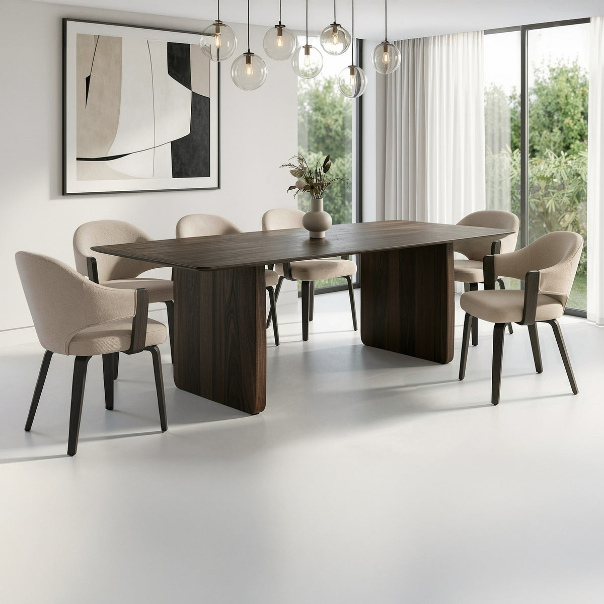 Zane Solid Mango Wood 7-Piece Dining Set