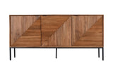 Zephyr mango wood sideboard, straight front view