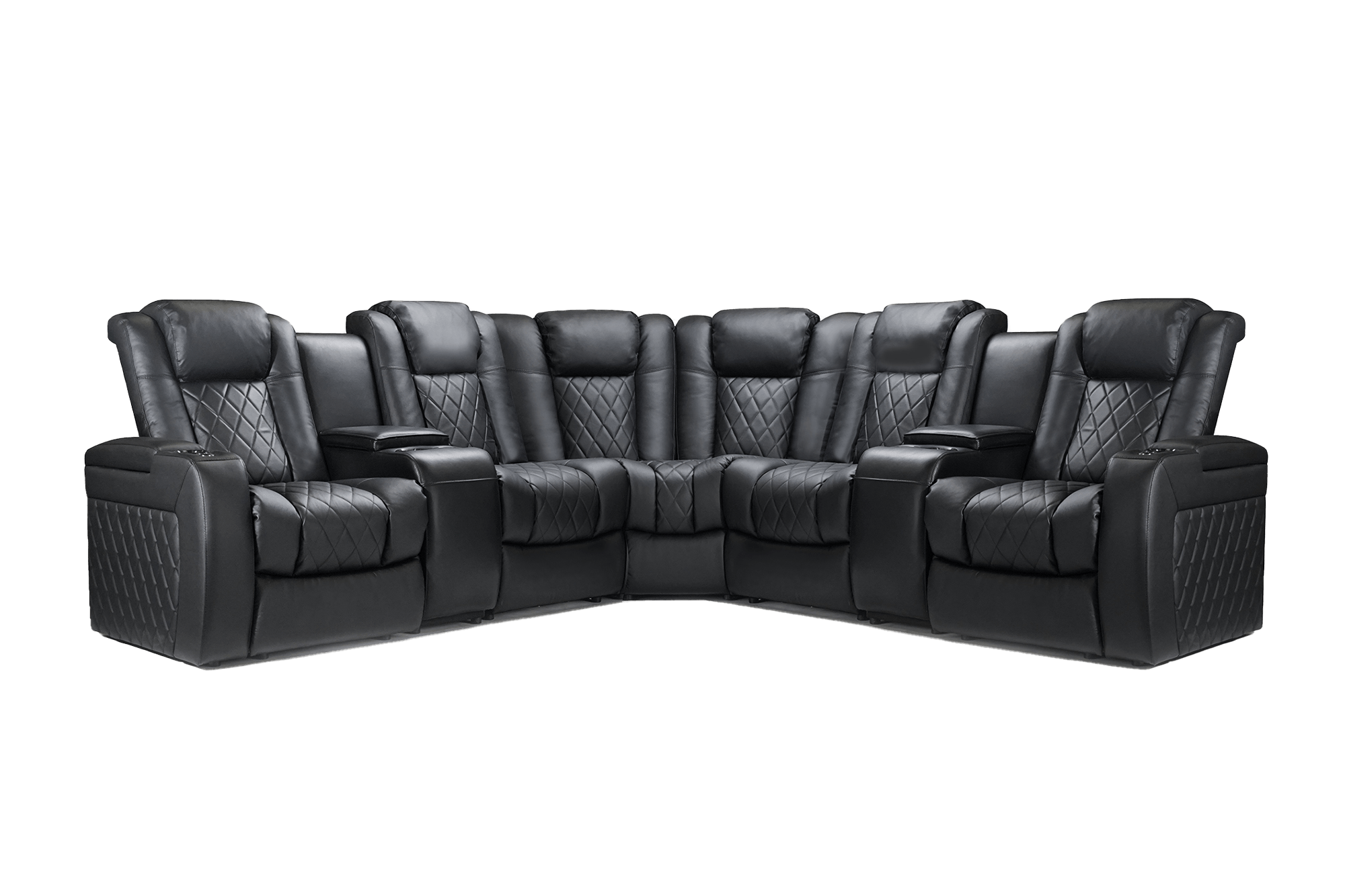 Valencia Tuscany Multimedia Sectional Leather Home Theater Seating