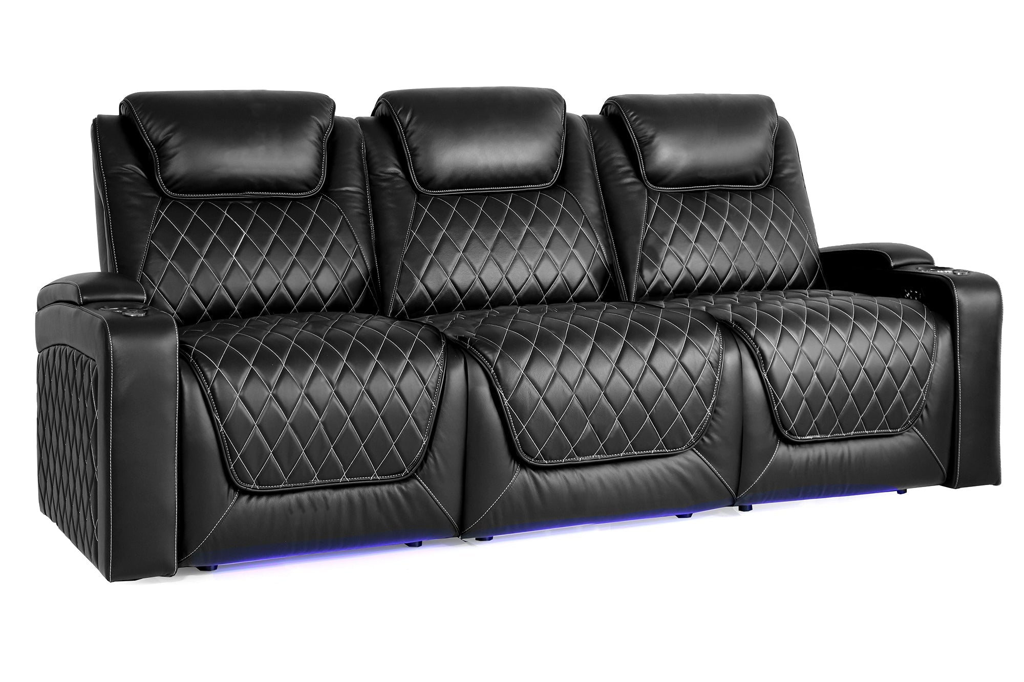 Valencia Oslo XL Row of 3 Console Edition Theater Seating Black