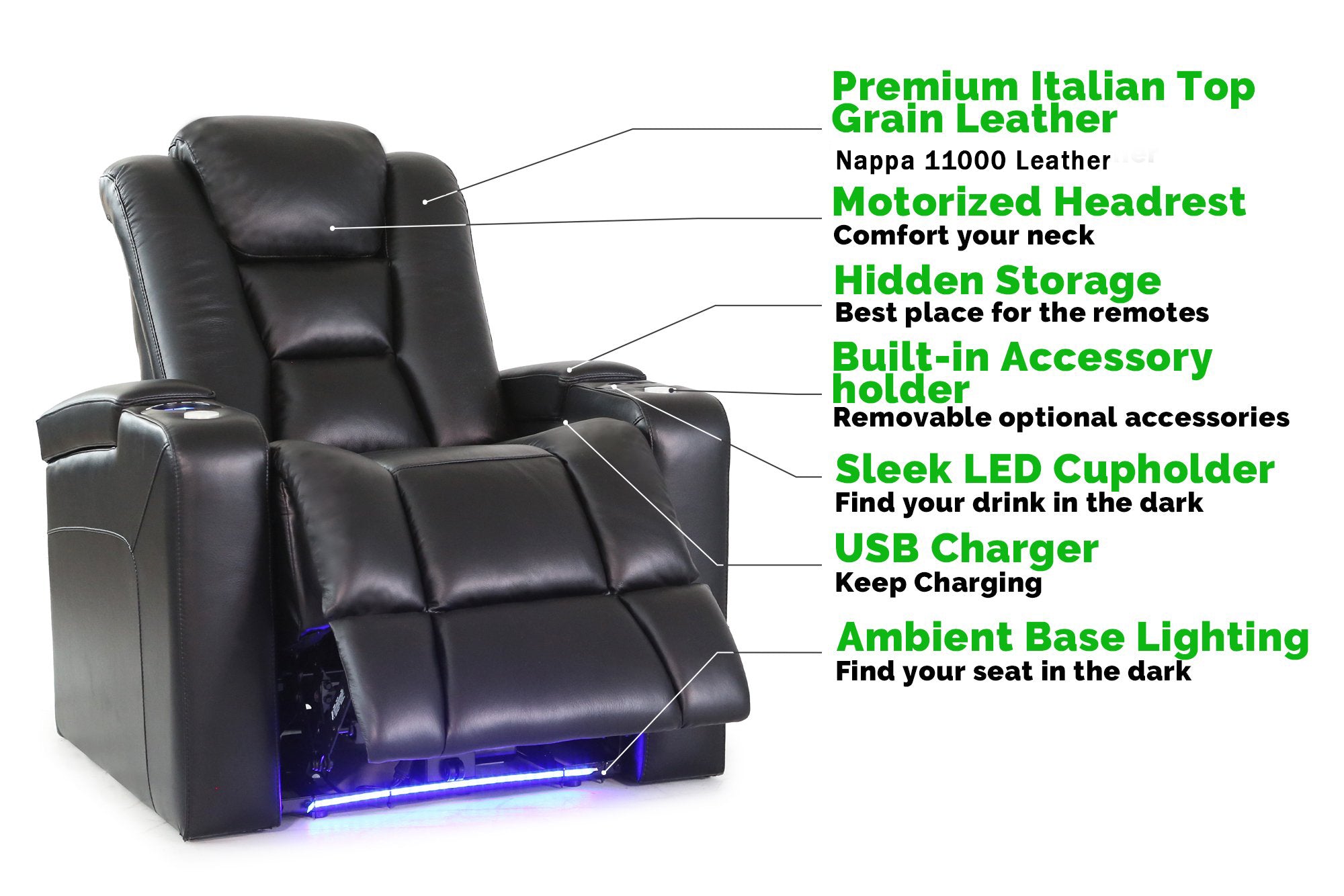 Valencia Venice Leather Home Theater Seating